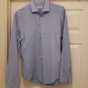 Calvin Klein slim fit Blue Striped Dress Shirt